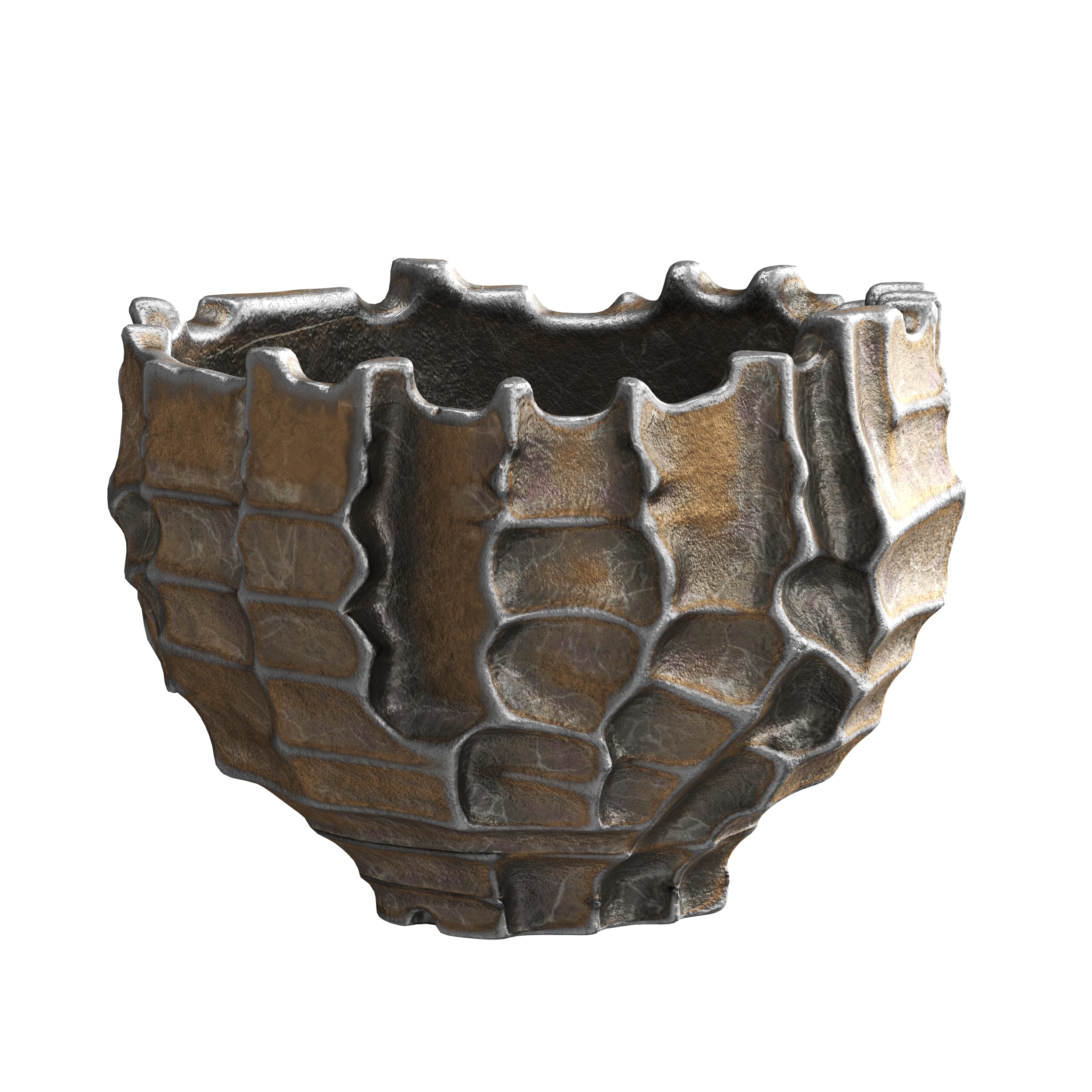 Aged Bronze Textured Bowl